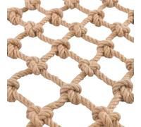 Natural Rope Netting Jute Netting for Climbing Plants Wall Decorative Isolation Hang Cloth Net Rope Net 8mm Thick Rope 15cm Mesh Spacing Outdoor Swing Treehouse(Size:1 * 3m(3 * 10ft))