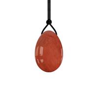 Natural Rose Quarts Yoni Egg Set Obsidian Kegel Exercise Jade Egg Muscle Tightening Crystal Nephrite Jade Yoni Egg-Red Jasper-30x20mm