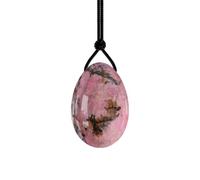 Natural Rose Quarts Yoni Egg Set Obsidian Kegel Exercise Jade Egg Muscle Tightening Crystal Nephrite Jade Yoni Egg-Rhodonite-30x20mm