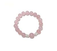 Natural Rose Quartz Bracelet, a healing accessory for anxiety relief, fostering fortune and strength. An ideal luxurious gift for women.(Wood-dust crystal)