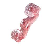 Natural Rose Quartz Citrine Jade Ruyi Auspicious Symbol Wealth Prosperity Feng Shui Desktop Office Ornament 6.4cm(Rose)