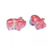 Natural Rose Quartz Crystal Agate Amethyst Piggy Carved Stone-Unakite