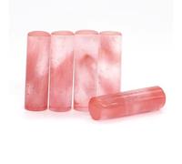 Natural Rose Quartz Cylinder Wand Stone Point Crystal Mineral Craft | 10x35mm | Home & Office Decoration Gift 5pcs