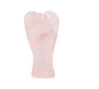Natural Rose Quartz Stone Reiki Carved Spiritual Gemstone Guardian Angel Pocket " 2 inches Approx - Blessfull Healing