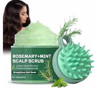 Natural Rosemary Mint Scalp Scrub for Dry Scalp - Deep Cleansing Exfoliator, Nourishing Treatment with Scalp Massager 100g, 2Pcs
