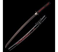 Natural Rosewood Katana, Handmade Wooden Samurai Sword with Sheath, 103cm Bokken for Display, Cosplay Collection and Kendo Training-I
