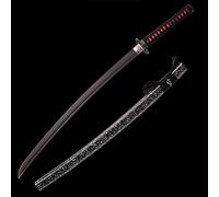 Natural Rosewood Katana, Handmade Wooden Samurai Sword with Sheath, 103cm Bokken for Display, Cosplay Collection and Kendo Training-I