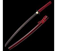 Natural Rosewood Katana, Handmade Wooden Samurai Sword with Sheath, 103cm Bokken for Display, Cosplay Collection and Kendo Training-I