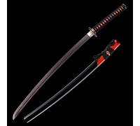 Natural Rosewood Katana, Handmade Wooden Samurai Sword with Sheath, 103cm Bokken for Display, Cosplay Collection and Kendo Training-I