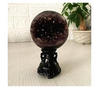 紫气东来， Natural Rough Amethyst Geode Crystal Sphere 65-86mm for Decoration and Divination(A21 82mm 617g)