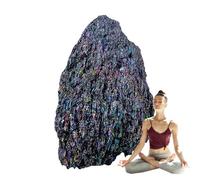 Natural Rough Rocks - Decorative Raw gemstoness for Tumbling & Gridding, Compact Zen Desk Ornament Sl ssorted quartzs Amethyst Varieties + Protective Pouch, High Density Mineral | Bedroom Living