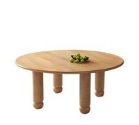 Natural Round Coffee TableWooden Base with Spherical Design for Living Room 31.5x31.5x15.7in Stylish Home Décor Modern Furniture Coffee Table for Lounge