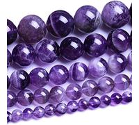 Natural Round Dream Amethyst Agate Loose Stone Beads Bulk for Jewelry Making 2 3 4 6 8 10 12 14 16MM (14MM)