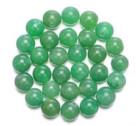 Natural Round Gemstone Beads,Natural Gemstone 10mm Round Loose Beads Big Hole 2mm Sized 30pcs (Amethyst)(Green Aventurine)