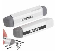 Natural Rubber Eraser Ink Eraser, Sand Rubber Eraser Fountain Pen Rubber for Ink/Pencil, Erasers and School Office Correction Supplies for Fountain Ball-Point Pen Double Head Remover 2pcs