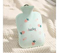 Natural Rubber hot Water Bottle with Cover, Leak-Proof Design for hot/Cold compresses, Menstrual Cramps/Hand-Foot Warming/Neck-Shoulder Pain Relief, Ultra-Soft Feel(Green,1000ml)