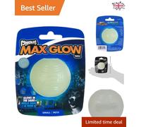 Natural Rubber Max Glow Ball for Small Dogs - Portable & Water-Resistant