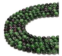 Natural Ruby Zoisite Jasper Gemstone Loose Beads Smooth Rounds 6mm Approxi 15 inch for Jewelry Making DIY