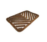 Natural Rugged Wire Scraper Coir Reversible Heavy Duty Door Mat, 60Cm X 40Cm