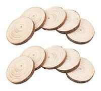 Natural Rustic Craft Discs Hand-Painted Round Slices 2-2.5 Inches for DIY & Decor Organic Craft Circles for Christmas Ornaments & Weddings (10 PCS)
