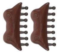 Natural Sandalwood Meridian Comb Head Toothed Massage Comb Cloud Meridian Massage Comb