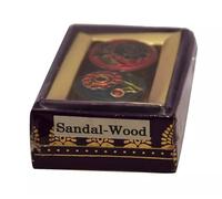 Natural Sandalwood Soild Perfume Long lasting Alcohol Free Mini Brass Jar Body Fragrance For Unisex - 4 gm