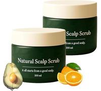 Natural Scalp Scrub 200ml-Deep Cleansing&Nourishing Exfoliating Scalp Treatment,Effectively Removes Flakes,Relieve Itchy Scalp&Dandruff,Moisturizing and Comfortable,Promotes Hair Growth (2PCS)