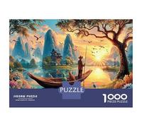Natural Scenery 1000Pieces JigsawPuzzlesAsian Village KidsforAdult Challenging Brainteasing Age12+byth HomeDecoration Uncover The Puzzle 52x38cm/1000pcs