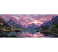 Natural Scenery Diamond Art Kits Adults Large 5D Snow Mountain River Diamond Painting Kits DIY Full Drill Crystal Art Craft Rhinestone Embroidery Cross Stitch for Adults 55x27.6 Inch/140x70 cm -LR694