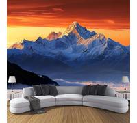 Natural Scenery Wall Stickers, Alpine Snow-Capped Mountains Walls Decals, Self-Adhesive Mural Removable Wall Art Sticker for Bedroom Living Room Door Walls Decor 400x280cm