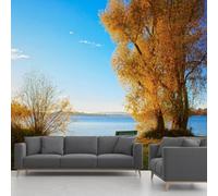 Natural Scenery Wallpape Lake Autumn Tree Wall Mural 250x175cm