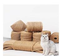 Natural Scratching Post Sisal Hemp Rope for Cat Tree Repair, DIY Cat Scratcher, Gardening, Crafts Packing, Furniture Jute Twine String (22mm x 20 meters)