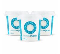 Natural Sea Salt Crystals - Multipack of 3 Jars (675g Total) | Original Cut for Cooking & Seasoning