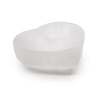 Natural Selenite Heart Bowl - 10cm, White (SelB-03)