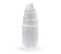 Natural Selenite Mountain Crystal Pillar White Selenite Tower Decoration for Meditation, Spiritual Cleansing, Crystal Collection, Home Décor, Reiki & Unique Gift (20cm)