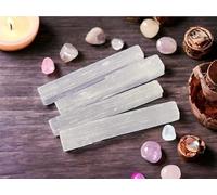 Natural Selenite Sticks Crystal Satin Spar Wands for Cleansing, Jewelry Making, Home Decor and Protection Reiki & Chakra Crystals Natural Energy Stones 5-6cm White Quartz Selenite Stick (Pack of 5)