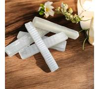 Natural Selenite Sticks Crystal Wands Cleansing Crystal Quartz Raw Selenite Healing Stick for Reiki Spiritual Energy & Meditation (Pack-20)