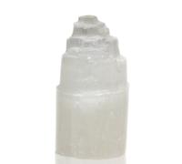 Natural Selenite Tower Lamp - 15 cm