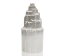 Natural Selenite Tower Lamp - 20 cm