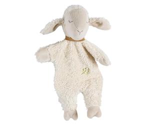 Natural Sheep Hand Puppet - Playmate, Sleep Aid, Hand Puppet & Stuffed Toy Cuddle Blanket with Cotton from Controlled Organic Cultivation - for Babies and Toddlers from 0+ Months