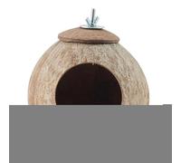 Natural Shell Bird | 13.5-15cm Parrot Snuggle Huts | Parrots Coco House | Hanging Birds Cage Hut For Budgies, Lovebirds, Parrots, Indoor Outdoor Pet Nest Breeding Habitat