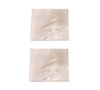 Natural Shell Blank Sheet 2pcs 0.079" White Shells for Instruments, Beautiful Inlay Material, Shell Inserts for Artware, Artisan Supplies