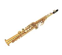 Natural Shell Keys Carve Pattern Brass Straight High-pitched Saxophone Bb B Flat Sax Instrument With Case Saxophone for Student (Color : 03)