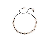 Natural Shell Necklace Choker Bead Pearl Handmade Hawaii Beach Rope Jewelry (Black Weaving Necklace) for Women Girl