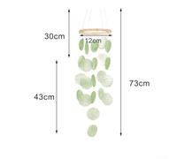 Natural Shell Wind Chimes for Indoor and Outdoor Hanging Decoration, Producing Soft Melodies while Enhancing the Look of Any Space (Green)