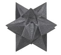 Natural Shungite Melkaba Star Crystal Ornament, Sacred Geometric Hexagram Decoration - Meditation Energy Generator Healing Crystal Home Tabletop Decoration