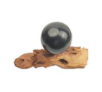 Natural Shungite Sphere Crystal Ball - Polished Stone Orb for Meditation, Desk Décor, Massage & Photography - 30/40/50/60/70/80 mm (1.18/1.57/1.97/2.36/2.76/3.15 in) (1pc) (40 mm)