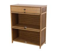 Natural Sideboard Kitchen Cabinet With 1 Drawer & 2 Doors Wooden Storage Cupboard Shelf