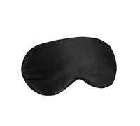 Natural Silk Sleeping Eye Mask Soft Blindfold Smooth Eye Cover Patch Eyes Shade Sleep Mask Breathable Sleep Light-Blocking(Black)