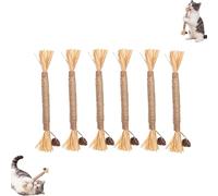 Natural Silvervine Dental Sticks,Silvervine Sticks for Cats,Natural Cat Chew Stick Cat Toys,Interactive Cat Chew Stick for Teeth Cleaning, Indoor Cats And Kittens Indoor Kitty Healthy Teeth (6 pcs)